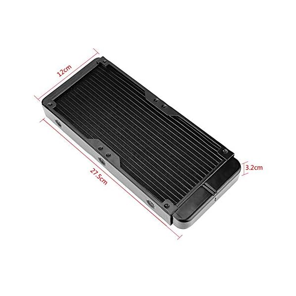 Zerone 18 tubos de aluminio PC radiador de refrigeración de agua 240 mm para disipador de calor LED de CPU (soporta 2… - Image 3