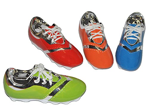 Spardose " Fußballschuh / Fußballer " - stabile Sparbüchse - aus Porzellan / Keramik - Sparschwein lustig witzig - Bälle - Sport / Verein - Fußballschuhe - für Erwachsene / Kinder Mädchen Jungen - Schwein