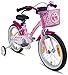 Produktbild Prometheus Mädchenfahrrad 16 Zoll Rosa Lila ab 5 Jahre mit Stützräder und Rücktritt - Kinderfahrrad 16zoll Classic Edition 2019
