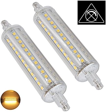 AscenLite 10W R7S Non-Dimmable, Pack of 2, J118 LED Bulb 220-240V 118mm Warm White 75-100W Halogen Bulb Double Ended J type Replacement