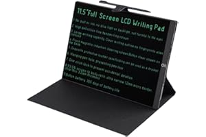 EMEBAY Tablette d'écriture Plein écran LCD 11,5", Bloc-Notes numérique Ultra Mince 3.2 mm pour Enfants et Adultes, Bloc-Notes effaçable avec étui pour Tablette, rédaction, Dessin, Messages