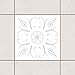 Produktbild Pattern Design GmbH Fliesen Aufkleber – Bandana Weiß Hellgrau 10 cm x 10 cm, Set Größe: 4 Stück