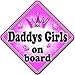 GEM JEWEL DADDYS GIRLS Baby on Board Car Window Sign