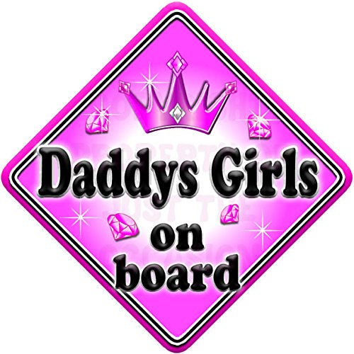 GEM JEWEL DADDYS GIRLS Baby on Board Car Window Sign