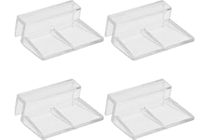 EODKSE 4pcs Clips protectores de cristal para acuario de 6mm de grosor, soportes de acrílico y pinzas para depósito de peces, mantiene la pecera en su lugar y mantiene seguras a las mascotas acuáticas