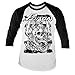 Produktbild Unbekannt Offizielles Lizenzprodukt Poison Tattoo Baseball Lange Ärmel T-Shirt (Weiß/Schwarz), Small