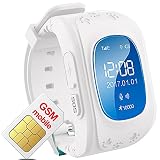 Hangang Reloj para Niños GPS Rastreador niños reloj de pulsera teléfono...