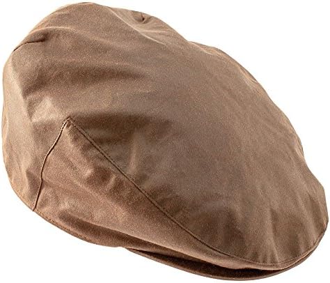 Heather Hats Buchanan Wax Flat Cap LRG Tan