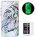 Produktbild CaseHome Compatible for Huawei P8 Lite Elegant TPU Hülle (Mit Frei Schirm-Schutz) Transparenter Gummi Weich Stoßfest Rutschfest Silikongel Fall Abdeckung Haut Schale-Aquarell-Tiger