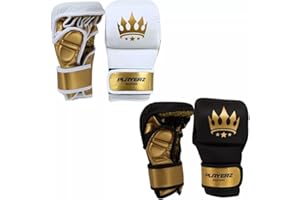 PLAYERZ BOXING EST 2020 Playerz Power MMA Sparring Gloves - Premium Microfibre Gloves, Versatile Design for Combat Striking & Grappling, Enhanced Wrist Mobility with Precision Padding and secure Fit