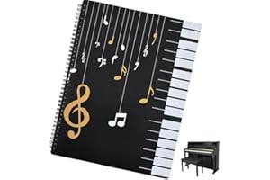 Naisfei A4 Notenmappe, 50 Taschen/100 Seiten Wasserdicht Kunststoff Präsentationsmappe Registermappen Music Sheet Chormappe für Dokumente, Papier, Kunstwerke, Gemälde, Fotos für Musiker und Band