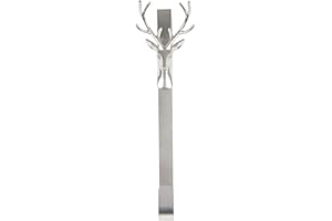 Mr Crimbo Christmas Reindeer Wreath Hanger Silver Metal Over Door Decorations Hook 3D Design Antlers 38cm 15"