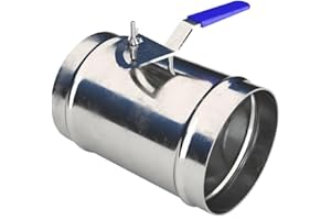 RAMBEX Vanne De Régulation Circulaire Manuelle 80-350 millimètre, Interrupteur Galvanisé pour Conduit d'air, 1 Pièce (OD100mm)