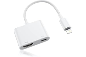OLKIEQZ Lightning to HDMI Adaptador 【Certificado MFi】 1080P Digital AV Adaptador Lightning HDMI Cable iPhone y iPd HDMI Connector, para TV/HDTV/Monitor, Compatible con iPhone 14/13/SE/12/11/XS Max/X/8/iPd