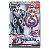 Figura de Capitán América a escala de 33 cm, imagina a steve rogers equipándose como capitán américa y luchando por la justicia