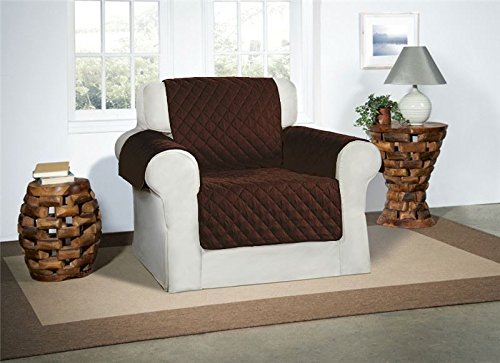 Safari Homeware Cubre Chocolate/Marrón para Sillones - Protector de Muebles Acolchado de Lujo