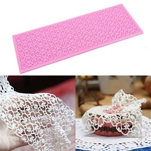GOOTRADES 1 Stk/5 Stk Lace Silikon Form, Zucker Handwerk Fondant Matte Kuchen Dekorieren Backen Werkzeuge (1 Stk) - 8