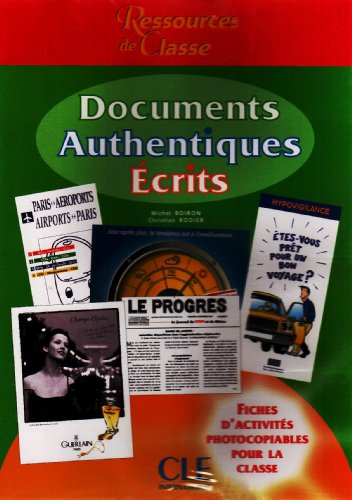 couverture de : Documents authentiques écrits