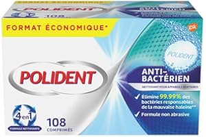 HYGIÈNE, BEAUTÉ POLIDENT - Comprimés Anti-Bactérien 108 - le Lot De 3