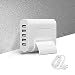Produktbild JINSANSHUN Tragbar 5V 4A 5 Port EU Stecker Charger Ladegerät Ladeadapter mit 1.5m Kabel USB Schnellladegerät mit Halter für Smartphone, iPad Tablet - Weiss