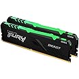 Kingston FURY Beast RGB 64GB (2x32GB) 3600MT/s DDR4 CL18 Memoria Gaming Kit per Computer Fissi Kit da 2 KF436C18BBAK2/64