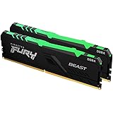 Kingston Technology FURY Beast RGB 64GB (2x32GB) 3600MHz DDR4 CL18 Mémoire Kit pour PC Kit de 2 KF436C18BBAK2/64