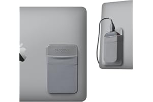 Slipdrive - Portable Hard Drive Sleeve for Laptop - SSD Solid State Drive - Reusable Adhesive - 5” x 3.2” Stick on External Hard Drive Carrying Case - Travel Pocket Pouch (Small, Gray)