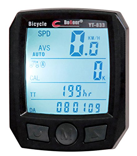 Preisvergleich Produktbild NuoYa005 Fahrrad Computer Kilometerzähler Tachometer Wasserdicht Schwarz