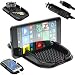 Produktbild mobilefox® KFZ Anti-Rutsch Matte integr. Handy Halterung + Ladekabel SET für HTC One A9/A9s/S9/X9 - Rutschfestes Auto Halter Pad