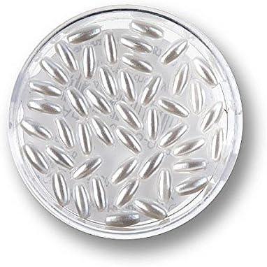 Rice bead 3x6 mm white 45 pcs