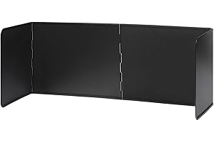 HICOOSEE Składana osłona przeciwbryzgowa do kuchni, 30 cm, blacha ocynkowana, powłoka nieprzywierająca, czarna