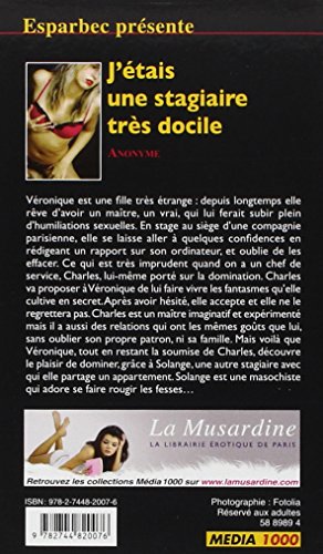 Book's Cover of J'étais une stagiaire très docile: Confessions érotiques nº442