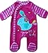 0-3 months - Baby Girls Pretty Velour Pink and Multicoloured Little Birdy Sleepsuit Onesie
