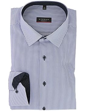ETERNA Langarm Hemd MODERN FIT Twill gestreift