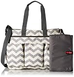 Skip Hop 230102 Duo Double Signature Chevron – Zwillingswickeltasche, grau / weiß - 6