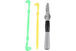 PLPLAAOO Herramienta para atar nudos de pesca, herramienta para atar nudos de pesca con mosca para anzuelos, fácil de operar, juego de herramientas para atar nudos rápidos Pluma Manual Línea de nivel de anzuel