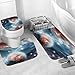 Produktbild Xmansky Badematten Set 3tlg,Natürliche Luft- und Raumfahrt Rutschfeste badematte Bad küche Carpet fußmatten Decor Teppich,Machen Sie Ihr Badezimmer lebendiger