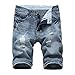 Produktbild KERULA Jeans Herren Männer Sommer Kurze Hommes Jean Shorts Bermuda Skate Board Harem Fashion Regular Original Straight Jeanshose Designer Hose