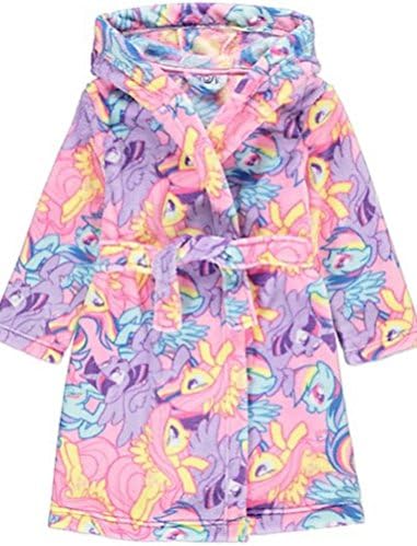 Girls My Little Pony Fleece Hooded Dressing Gown Robe Age's 5-12 Years (Age 10-11 Years)