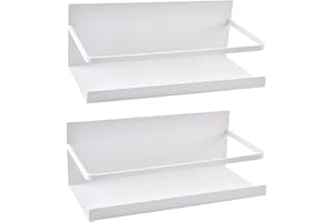 KMOSO DoDuo - Estantería para frigorífico, 2 Piezas, Estante de Especias magnético, Estante de refrigerador, Organizador magnético, Ahorro de Espacio para la Cocina, Color Blanco