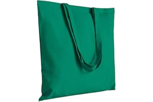 EMPORIO ROSA DEI VENTI Shopper in cotone in cotone 135 g/m manici lunghi, manici lunghi 17 colori (verde)