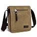 Produktbild E-Bestar Herren Canvas Tasche Vintage Canvas Handtasche Schultertasche Ideal für Büro Canvas Retro Tasche für ipad Umhängetasche Vintage (Khaki)