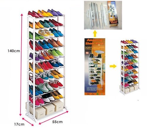 30 Pairs Standing Shoe Rack Stand by erolling by erolling