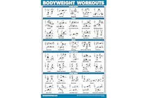 PALACE LEARNING Bodyweight Workout Exercise Poster - Body Weight Workout Chart - Calisthenics Routine - (Laminated, 18" x 24")