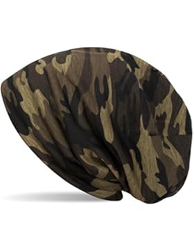 styleBREAKER Beanie Mütze mit Camouflage Muster, Slouch Longbeanie, Unisex 04024129