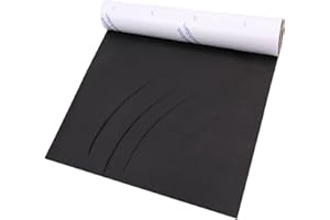 HKC Tissu Microfibre Autocollant Noir, 42 * 150 cm Film Autocollant en Cuir Synthétique Imitation Daim, Premium Film extensible pour cockpit, garnitures, tiroir à bijoux