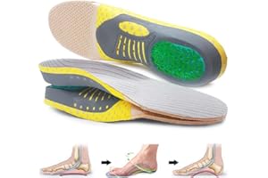 PPTABOLD Komfort Orthopädische Einlegesohlen, Arch Support Schuheinlagen Gel stoßdämpfende Unisex Winter Einlegesohle für Plantar Fasciitis, Plattfuß, Fußschmerz, Herren Damen arbeitsschuhe (Gel-S:(35-40))