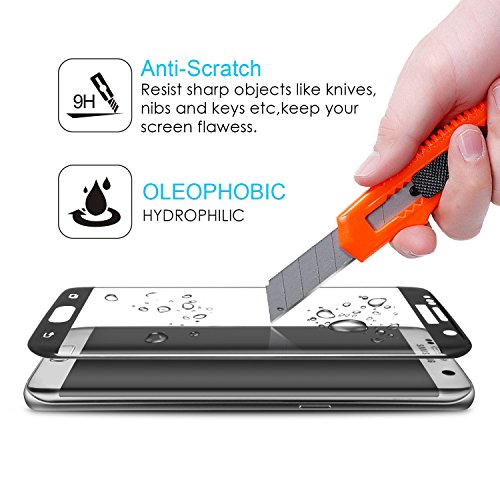 Arbalest   S7 Edge Protectores de Pantalla  Protector Pantalla Cristal Templado Curvo Marco para Samsung Galaxy S7 Edge  Negro