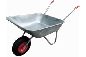 VERDELOOK Brouette en acier galvanisé, capacité de charge 75 kg, pour le transport de marchandises, le bricolage et le jardinage