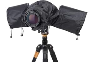 LROCOTANC Kamera Regenschutzhülle, wasserdichte für Kamera DSLR - Universal Regenhülle für Canon, Nikon & große Spiegelreflexkameras - Schützende Regenschutzhaube bei schlechtem Wetter
